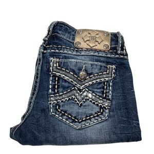 MISS ME Signature Cuffed Capris - Size 27
